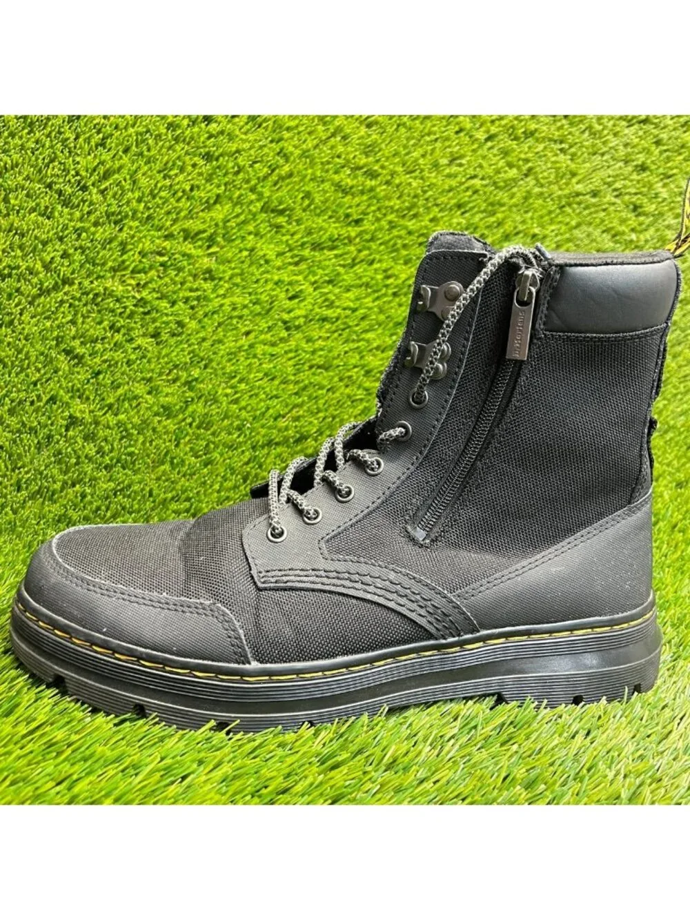 Dr. Martens Combs Zip Mens Size 12 Black Classic Outdoor Lace Up Ankle Boots
